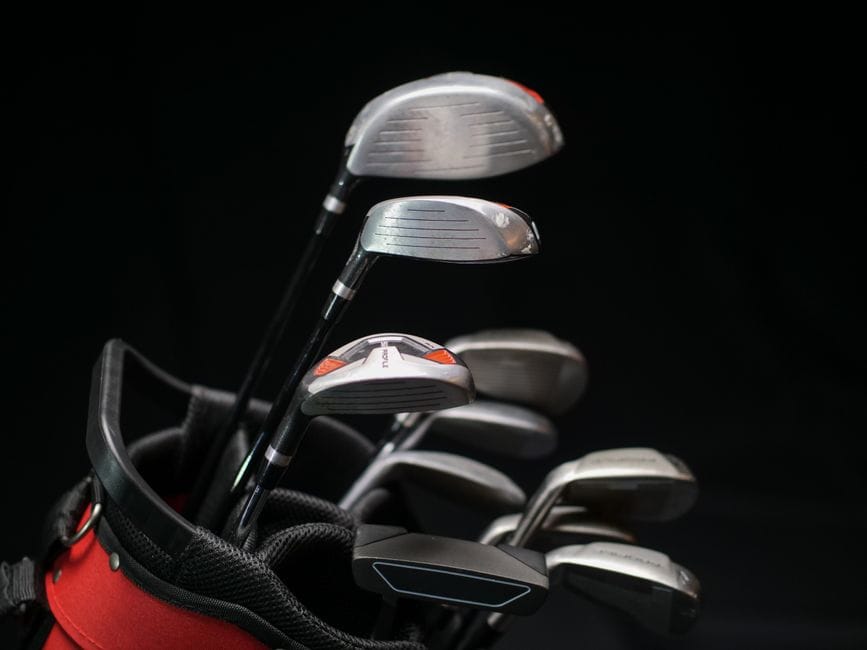 Golf club fitting session measuring wedge bounce with launch monitor data